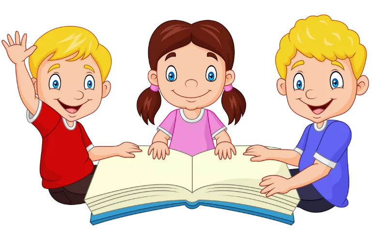 dzieci czytające książkę